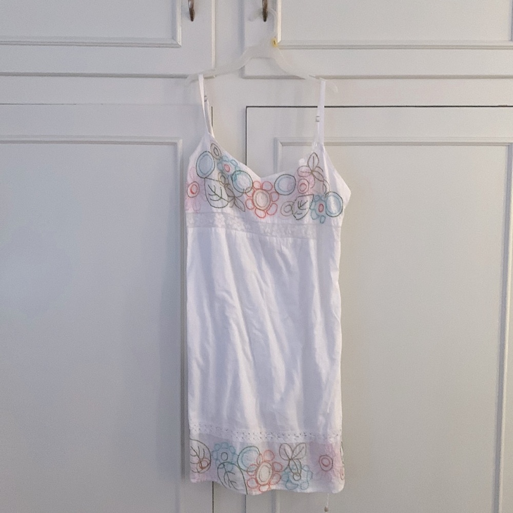 White linen dress